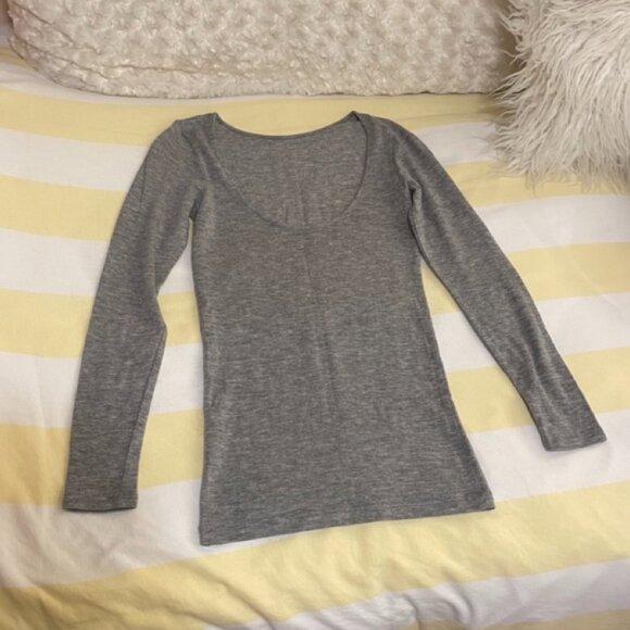 Club Monaco wool-cashmere blend grey long-sleeved shirt - Picture 2 of 7